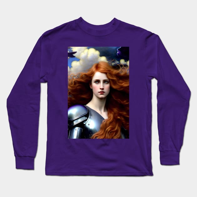 Lady Knight Long Sleeve T-Shirt by PurplePeacock